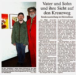 Vater und Sohn: Artikel über die gemeinsame Ausstellung Kreuzweg